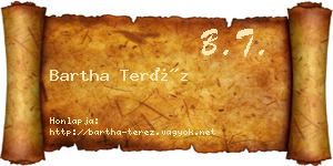 Bartha Teréz névjegykártya